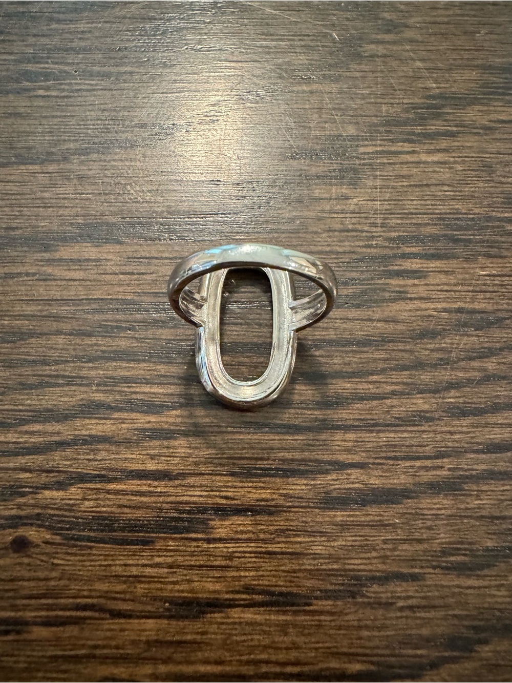 Sterling Silver Open Oval Statement Ring - Silver 925 Size 7 NWOT - Picture 6 of 9